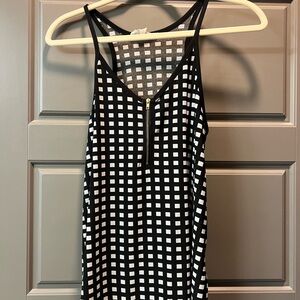 Black and White Checkered Tank Top